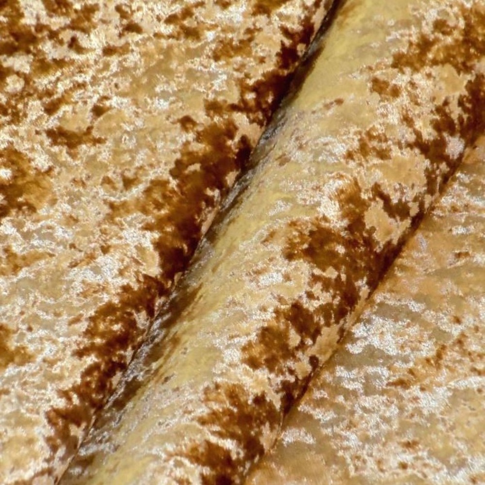 11.5 YDS Crushed Golden Velvet Fabric